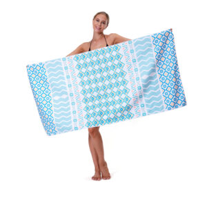blue boho beach towel